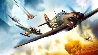Battle of Britain scale model kits including Spitfire Hurricane and Bf 109 aircraft