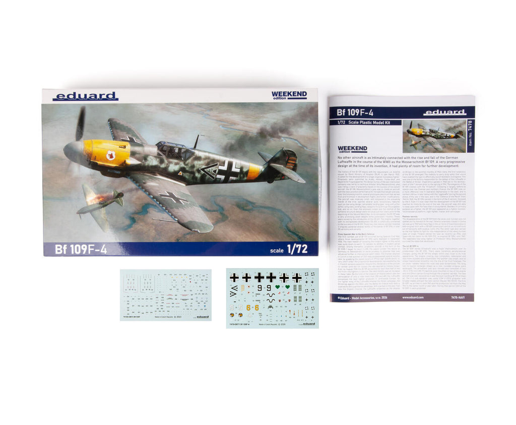 Eduard 1/72 Messerschmitt Bf 109F-4 Weekend (7478) — New — 1/72 Scale, Weekend Edition, World War Two — image 2 of 8