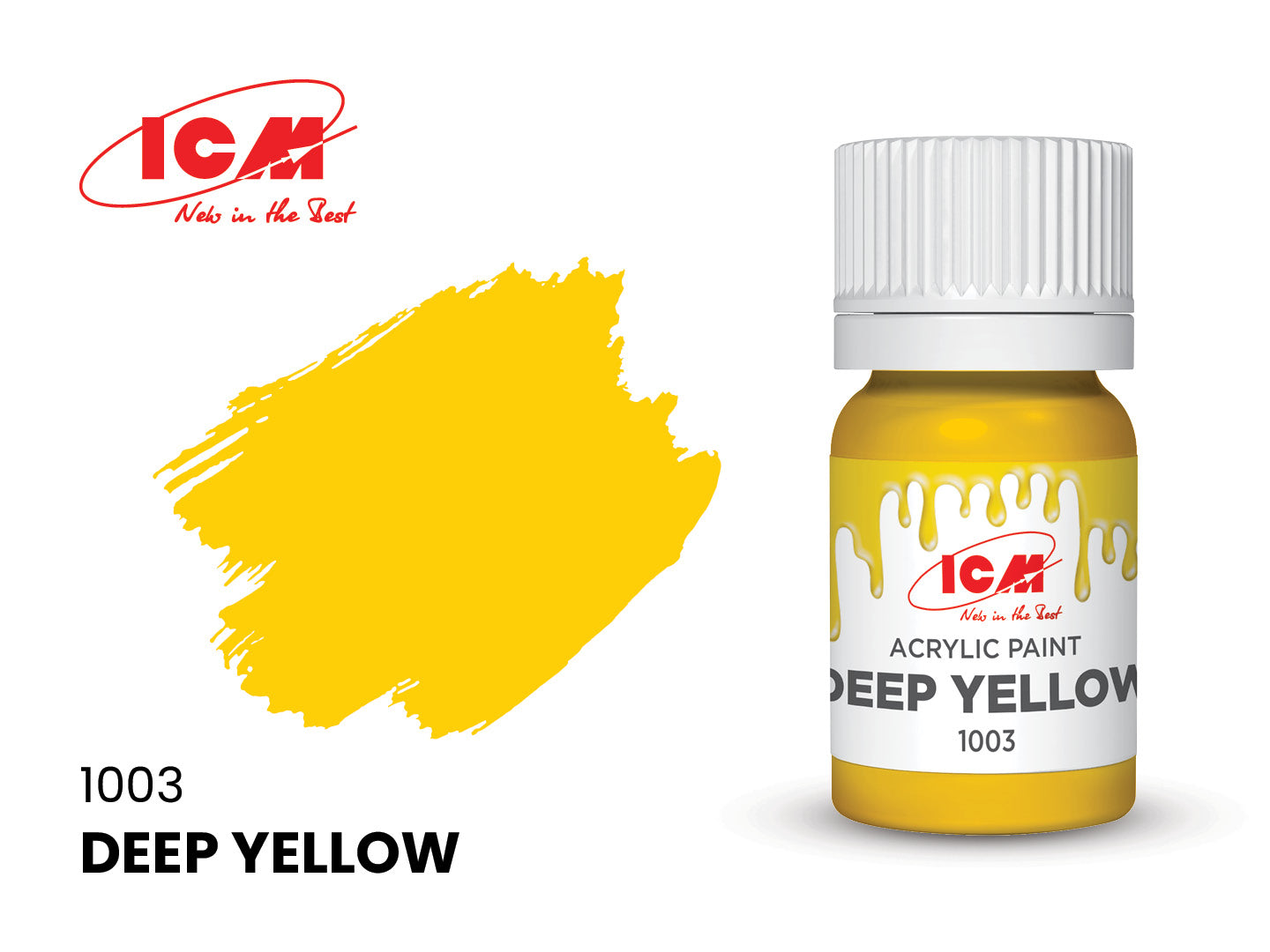 ICM Acrylic Paint 12ml Deep Yellow (1003)