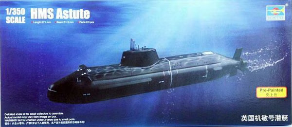 Trumpeter 1/350 HMS Astute Pre-Painted Model (04598)