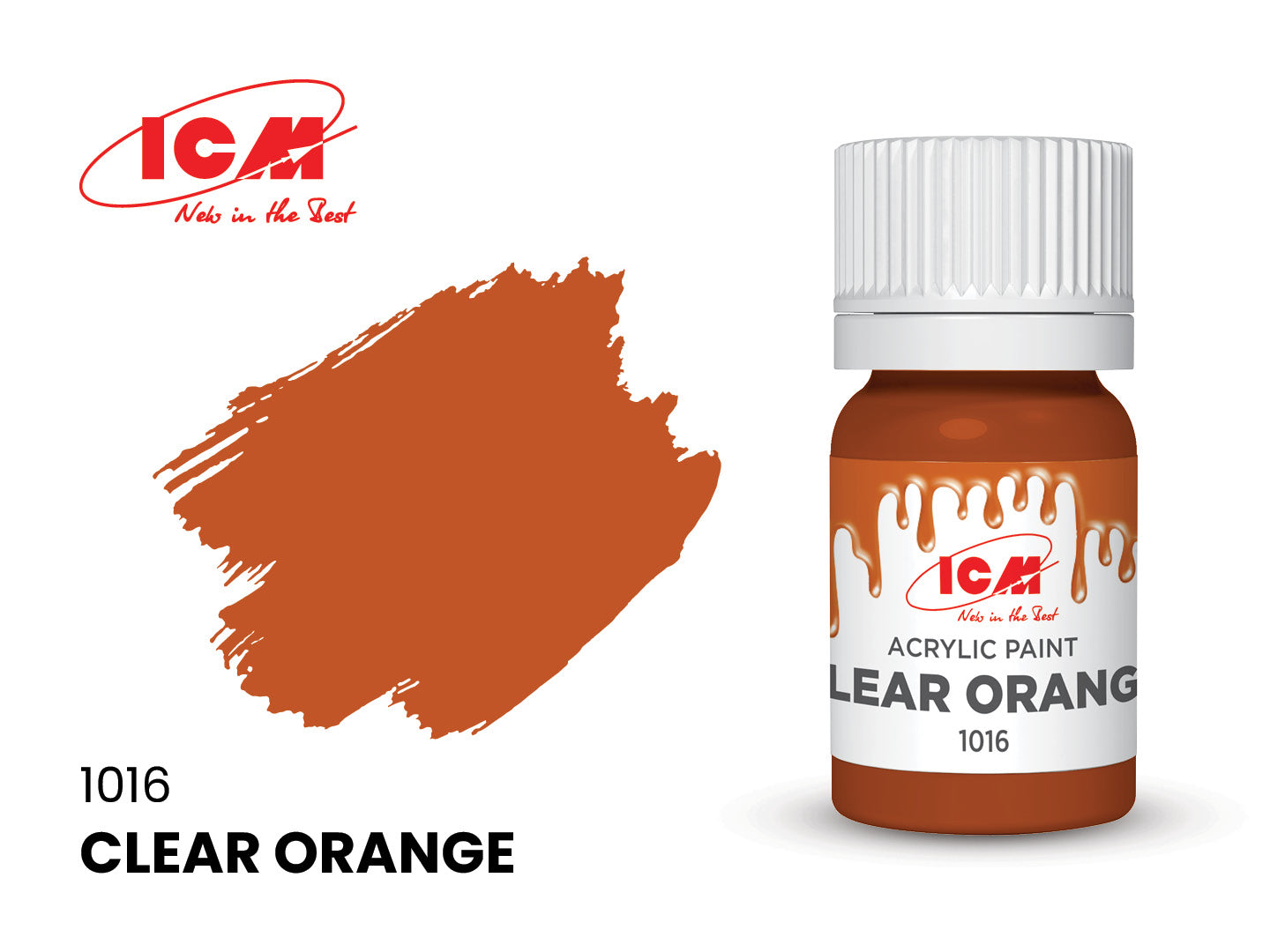 ICM Acrylic Paint 12ml Clear Orange (1016)