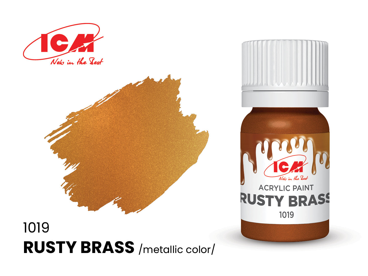 ICM Acrylic Paint 12ml Rusty Brass (1019)
