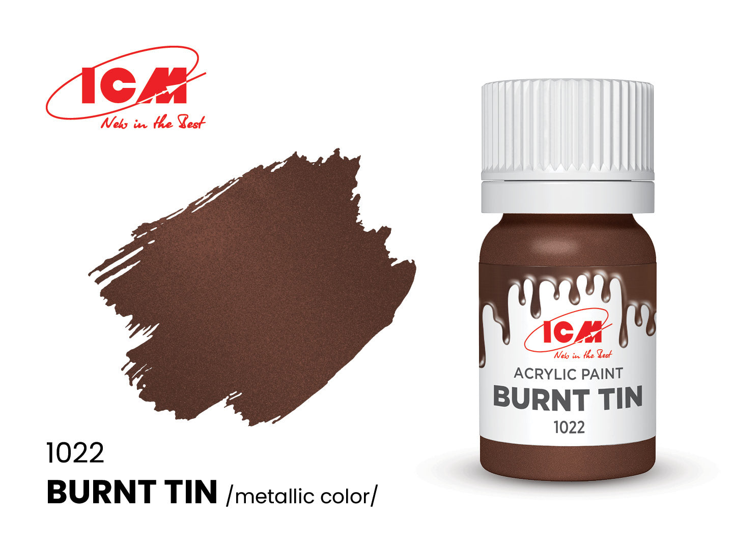 ICM Acrylic Paint 12ml Burnt Tin (1022)