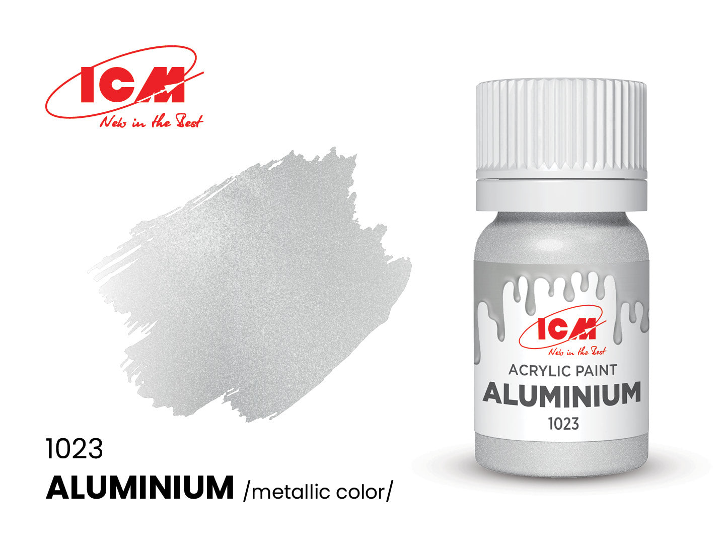 ICM Acrylic Paint 12ml Aluminium (1023)