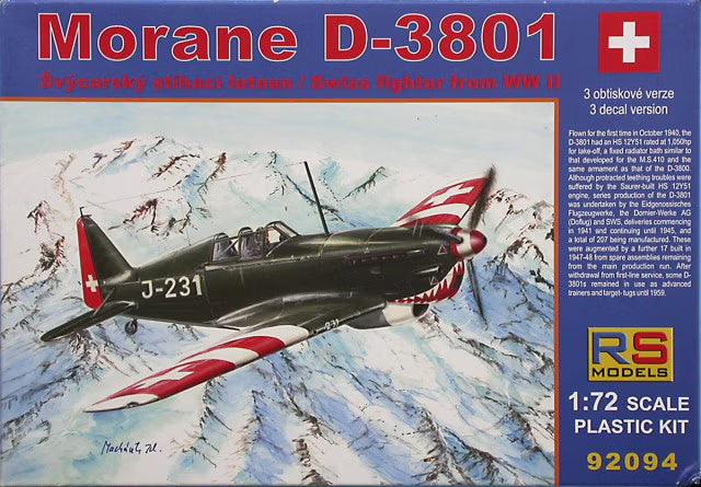 RS Models 1/72 Morane D-3801 (92094)