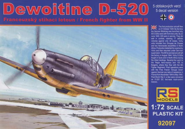 RS Models 1/72 Dewoitine D-520 (92097)