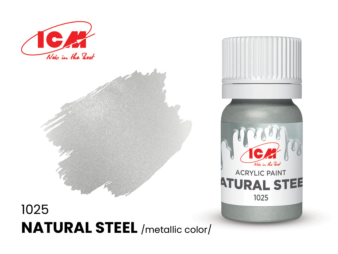 ICM Acrylic Paint 12ml Natural Steel (1025)