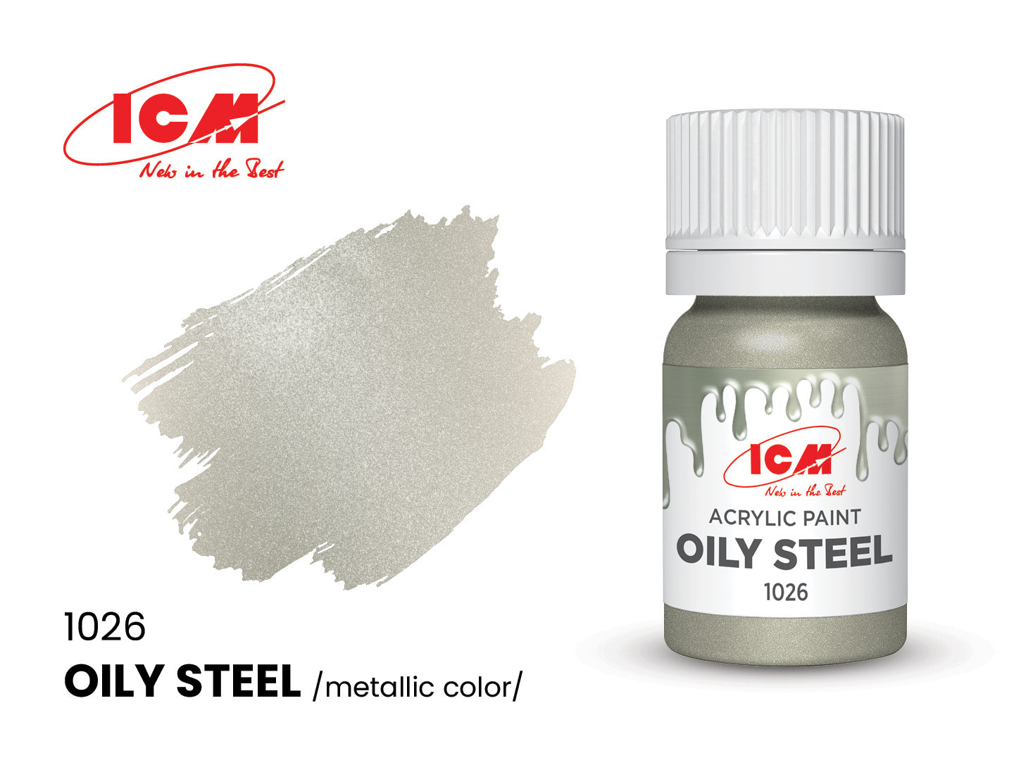 ICM Acrylic Paint 12ml Oily Steel (1026)
