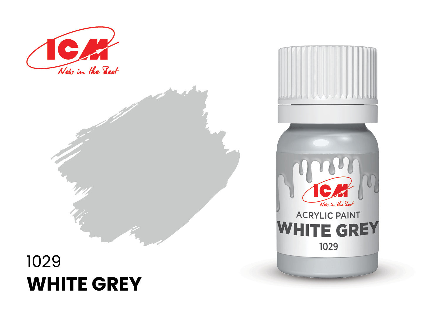 ICM Acrylic Paint 12ml White Grey (1029)