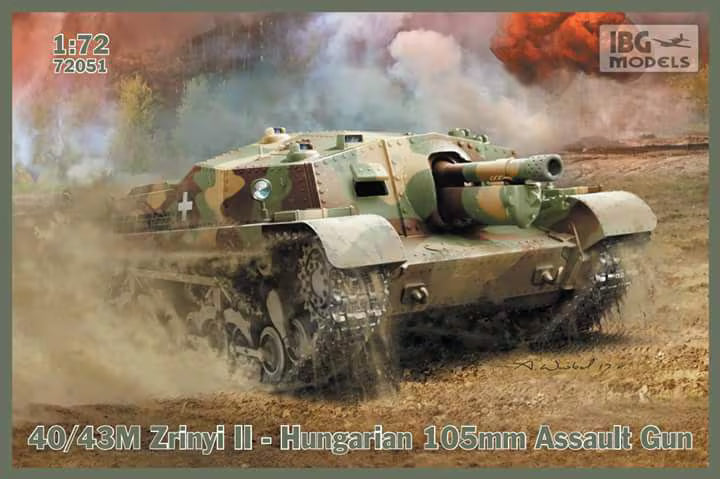 IBG 1/72  40/43M Zrinyi II - Hungarian 105mm Assault Gun (72051)