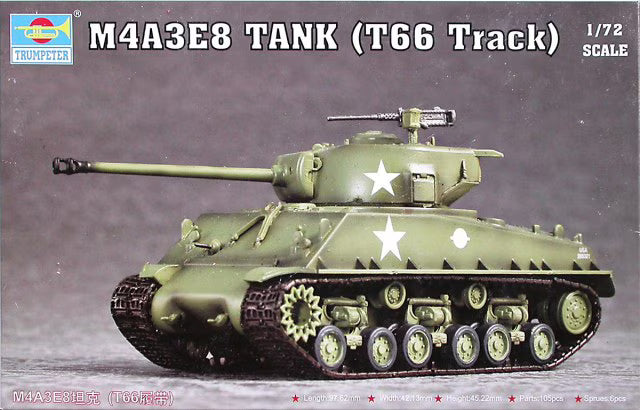 Trumpeter 1/72 M4A3E8 (T66 Track) (07225)
