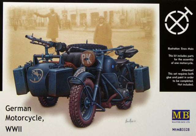 Master Box Ltd 1/35 German Motorcycle WWII (BMW R75) (MB3528)