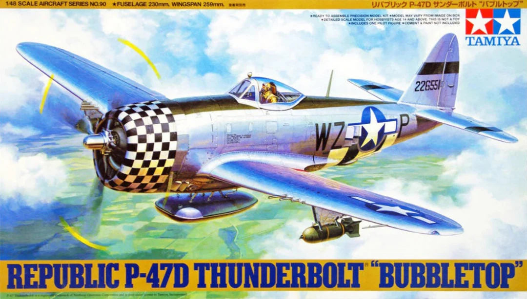 Tamiya 1/48 Republic P-47D Thunderbolt "Bubbletop" (61090)
