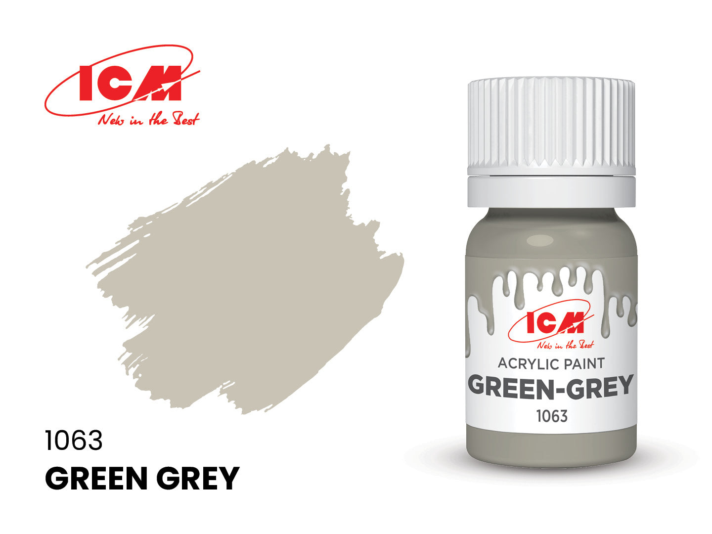 ICM Acrylic Paint 12ml Green-Grey (1063)