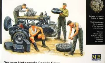 Master Box Ltd 1/35 German Motorcycle Repair Crew with four figures (MB3560)
