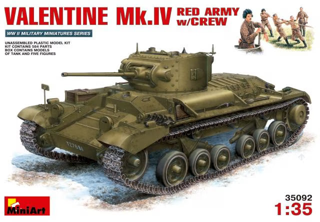 MiniArt 1/35 Valentine Mk.IV Red Army w/Crew (35092)