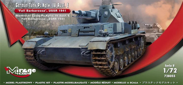 Mirage Hobby 1/72 German Tank Pz.Kpfw. IV Ausf. E Fall Barbarossa, USSR 1941 (728055)