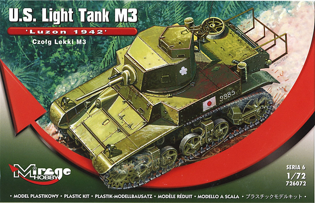 Mirage Hobby 1/72 U.S. M3 light tank Luzon 1942 (726072)
