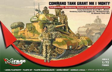 Mirage Hobby 1/72 Command Tank Grant Mk I w/ 'Monty' figure (728005)