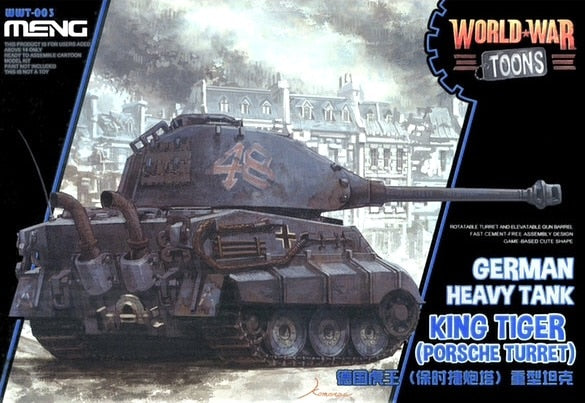 Meng World War Toons King Tiger (Porsche Turret) German Heavy Tank (WWT-003)