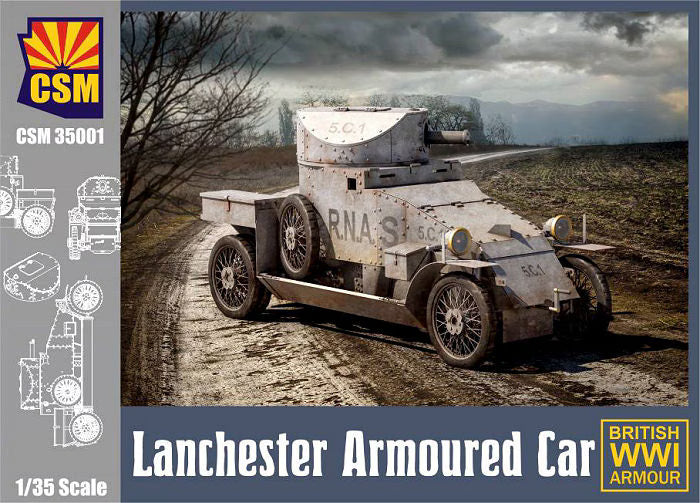 Copper State Models (CSM) 1/35 Lanchester Armoured Car British WWI Armour (CSM35001)