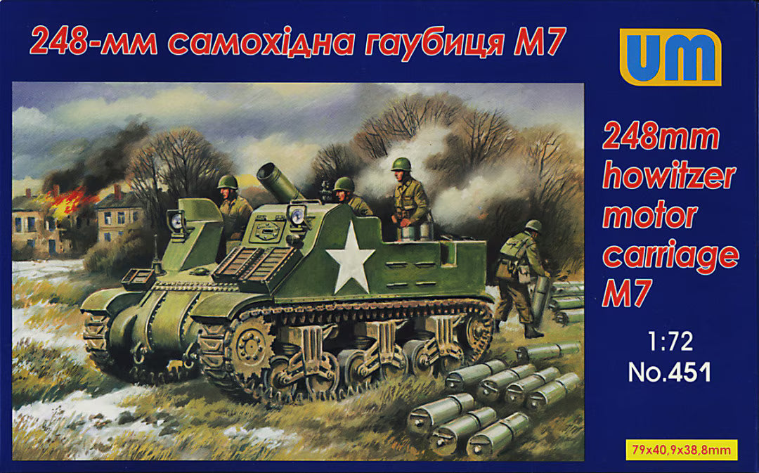 UM 1/72 M7 Howitzer Motor Carriage with a 9.75-inch Heavy Mortar (451)