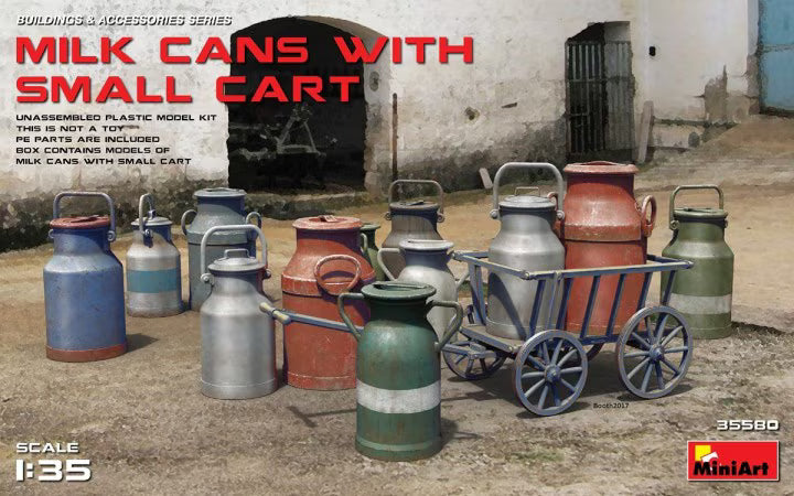 MiniArt 1/35 Milk cans with small cart (35580)