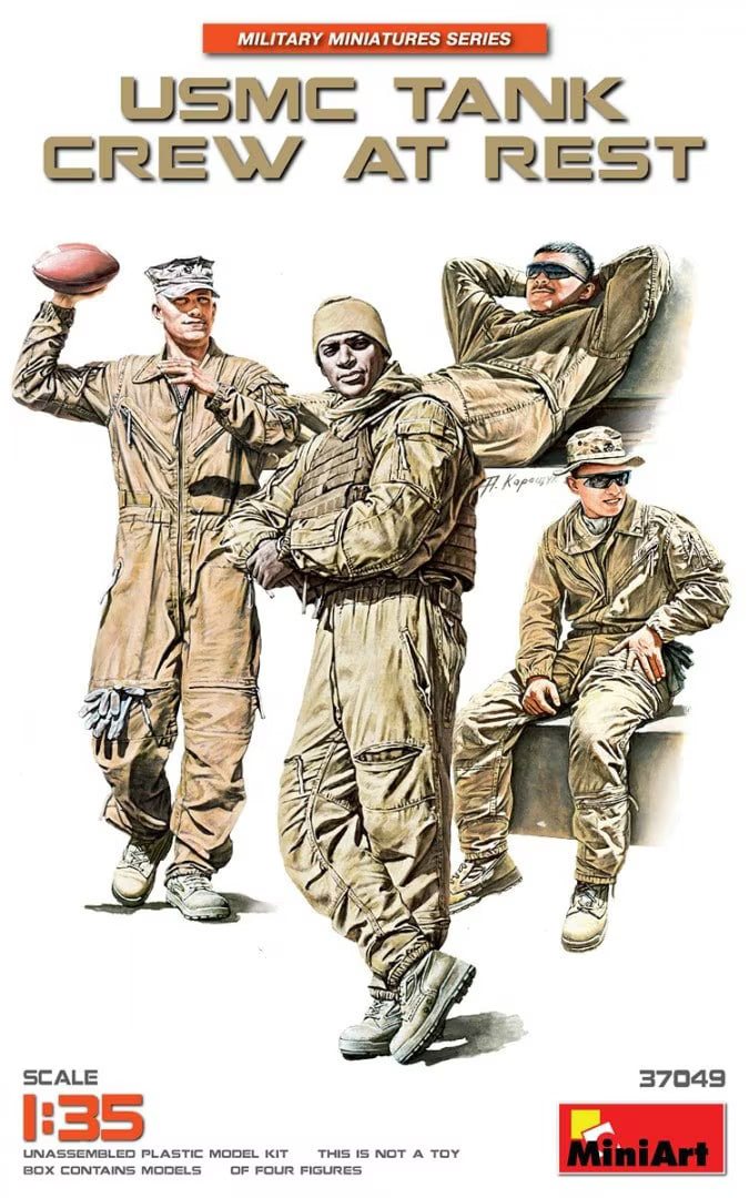 MiniArt 1/35 USMC Tank Crew at Rest Military Miniatures Series (37049)