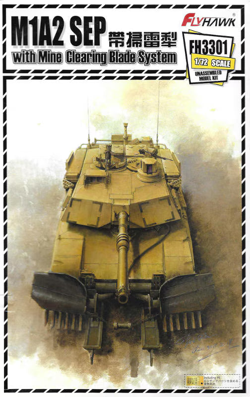 FlyHawk 1/72 Abrams M1A2 SEP with Mine Clearing Blade System (FH3301)