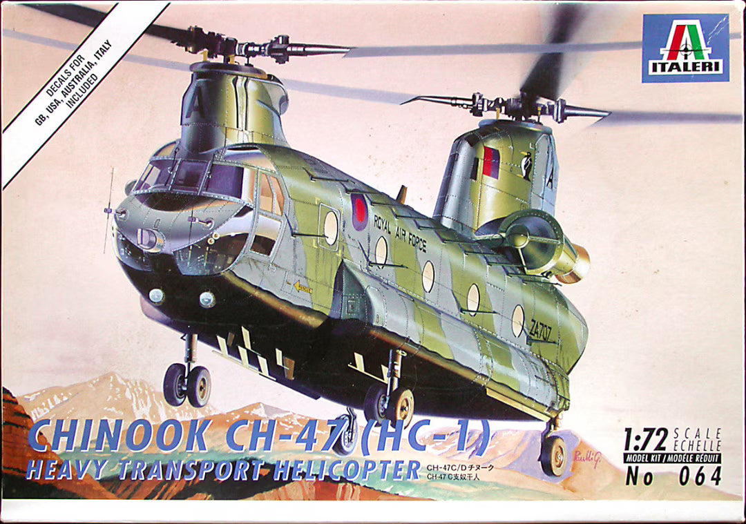 Italeri 1/72 Chinook CH-47 (HC-1) Heavy Transport Helicopter (064)