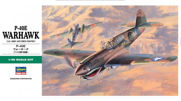 Hasegawa 1/48 P-40E Warhawk (U.S. Army Air Force Fighter) (JT86-09086)