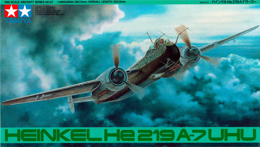 Tamiya 1/48 Heinkel He 219 A-7 Uhu German Night Fighters in World War II (61057)