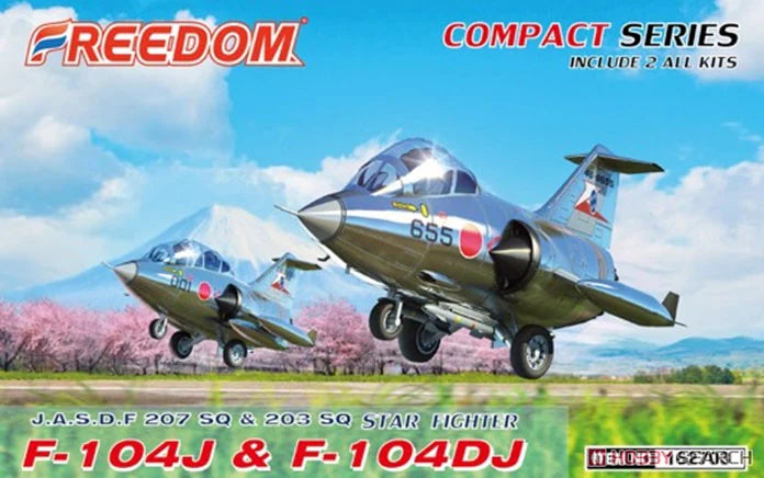 Freedom Model Kits 1:Egg J.A.S.D.F. 207 SQ & 203 SQ Star Fighter F-104J & F-104DJ (162703)