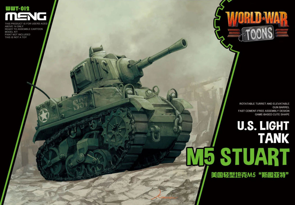 Meng World War Toons M5 Stuart U.S. Light Tank (WWT-012)