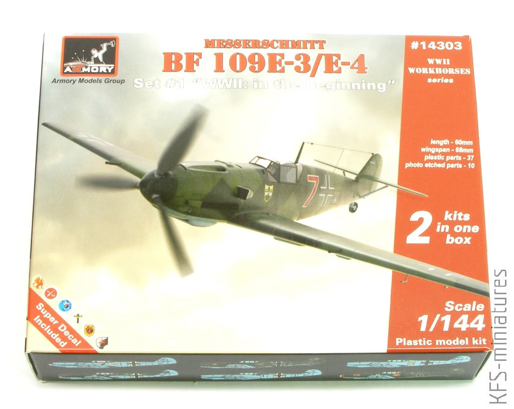Armory Models Group 1/144 Messerschmitt  Bf 109E-3/E-4 Set #1 "WWII: in the Beginning" (#14303)