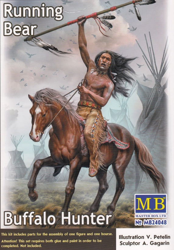 Master Box Ltd 1/24 Buffalo Hunter Running Bear (MB24048)
