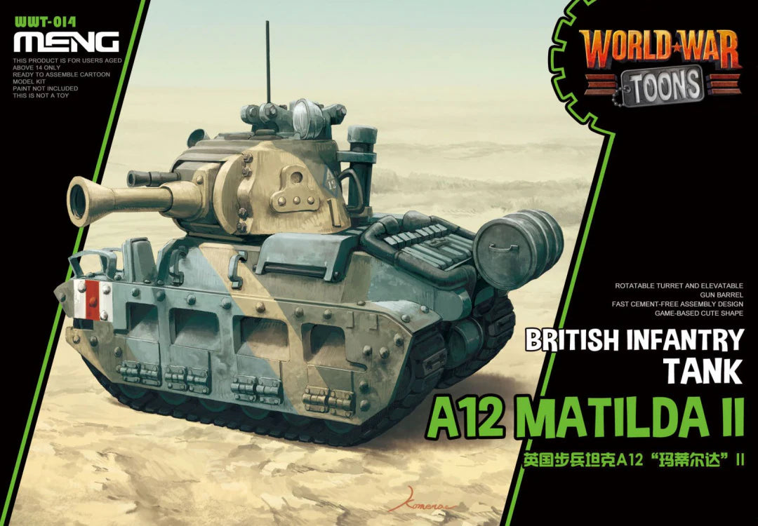 Meng World War Toons A12 Matilda II British Infantry Tank (WWT-014)
