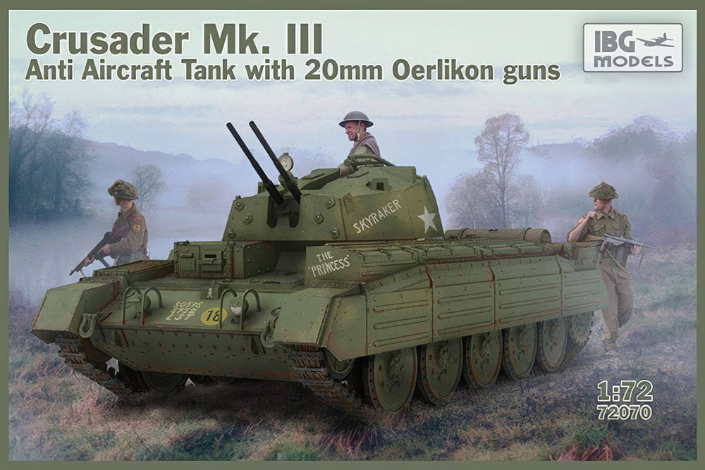 IBG 1/72   Crusader Mk.III Anti Aircraft Tank with 20mm Oerlikon guns (72070