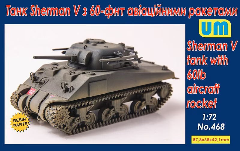 UM 1/72 M7 Sherman V tank with 60lb Aircraft Rocket (468)