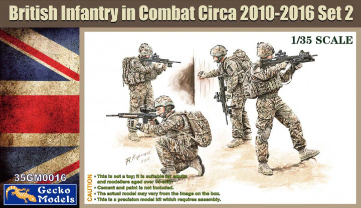 Gecko Models 1/35 British Infantry in Combat Circa 2010-2016 Set 2 (35GM0016)