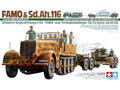 Tamiya 1/35 Sd.Kfz.9 FAMO 18t & Sd.Ah.116 Trailer (35246) — New — 1/35 scale, German half-track, Tank transporter