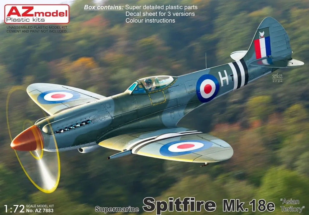 AZmodel 1/72 Supermarine Spitfire Mk.18e "Asian Territory" (AZ 7883) — New — Aircraft, Military