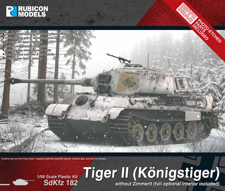 Rubicon Models 1/56 Sdkfz 182 Tiger II (Königstiger) without Zimmerit (full optional Interior included) (280099)
