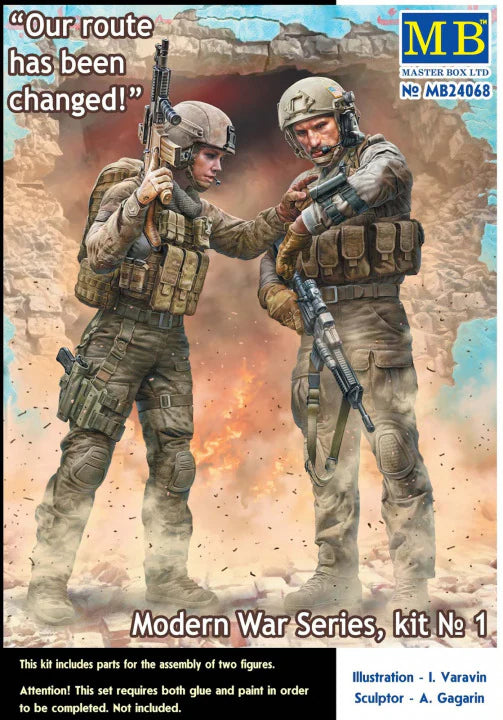 Master Box Ltd 1/24 Modern War Series, kit No 1 "Our route has been changed!" (MB24068)