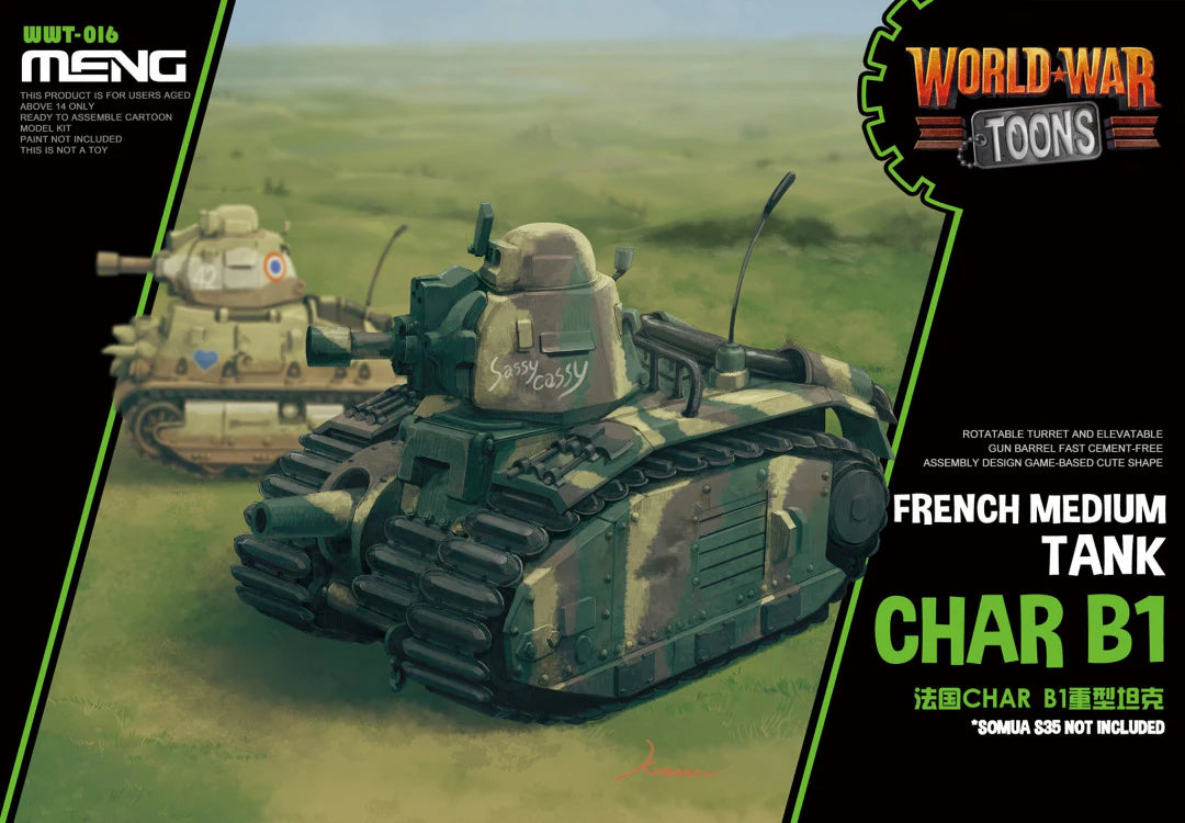 Meng World War Toons French Char B1 Tank (WWT-016)