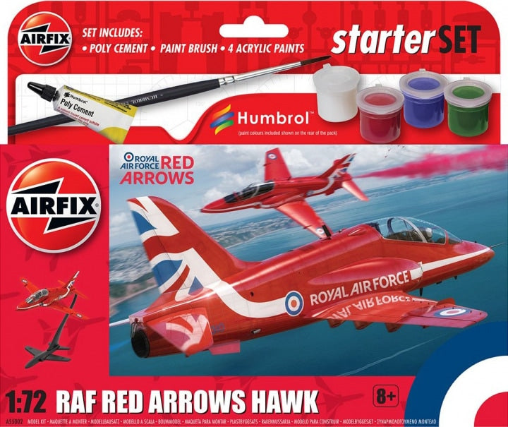 Airfix 1/72 RAF Red Arrows Hawk Starter Set (A55002)