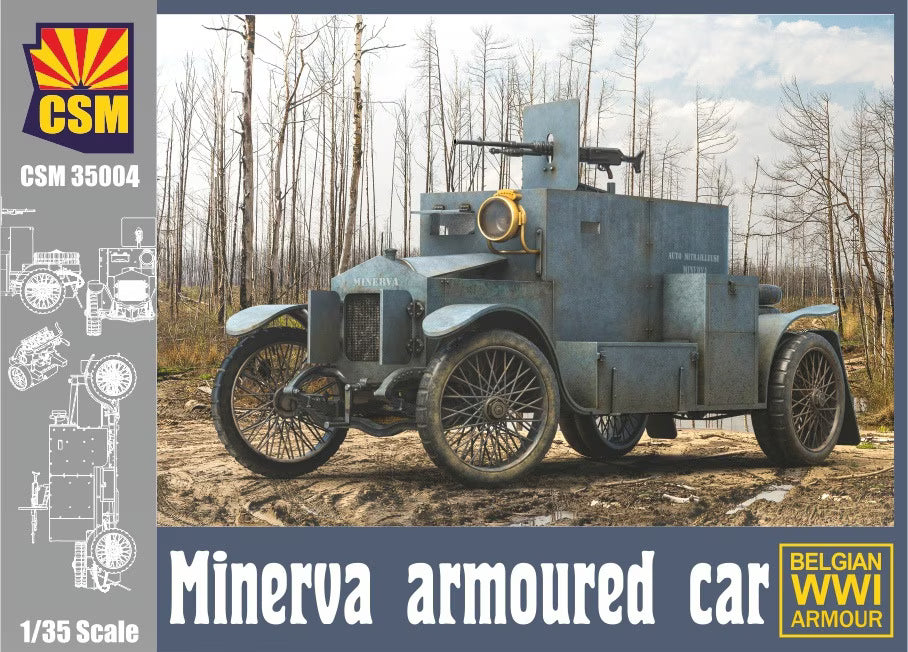 Copper State Models (CSM) 1/35 Minerva Armoured Car Belgian WWI Armour (CSM 35004)