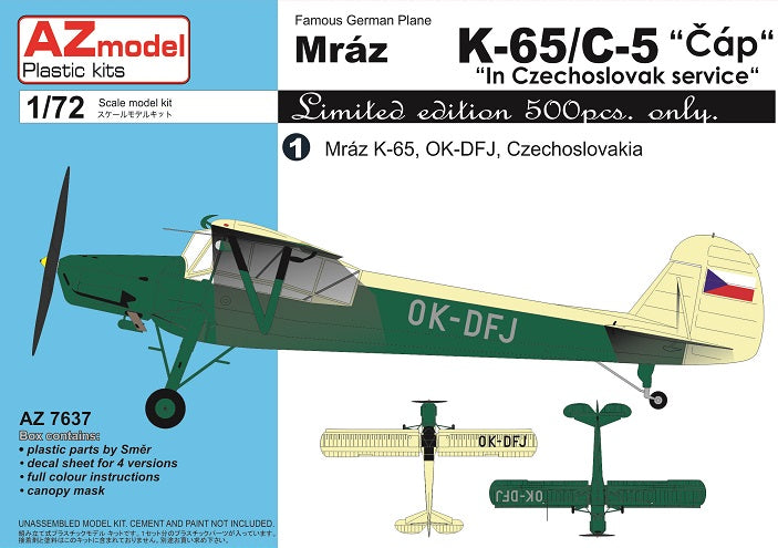 AZmodel 1/72 K-65/C-5 „Čáp“ In Czechoslovak service (AZ 7637) — New — Aircraft, Military