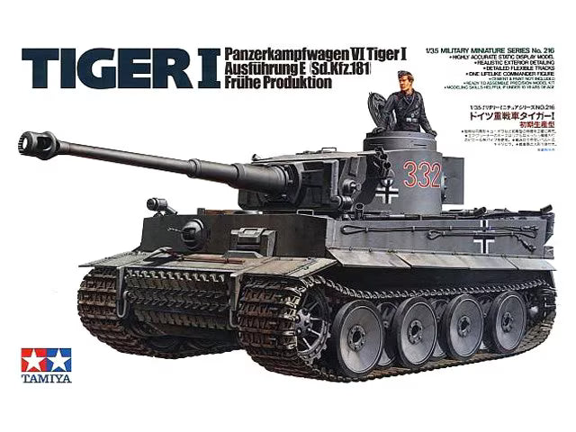 Tamiya 1/35 Tiger I Panzerkampfwagen VI Tiger I Ausführung E (Sd.Kfz.181) Frühe Produktion (35216)
