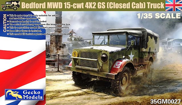 Gecko Models 1/35 Bedford MWD 15-cwt 4x2 GS (closed cab) Truck (35GM0027)